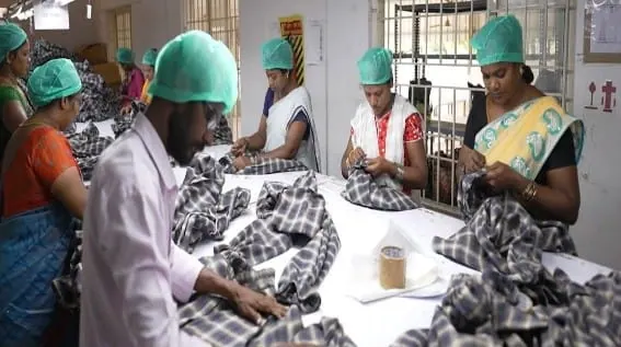 Final garment quality inspection at Gupta