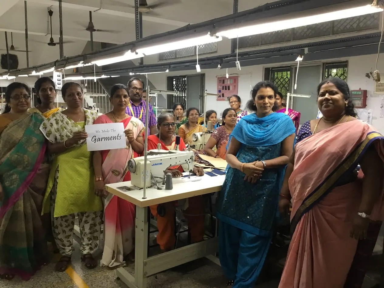 Pattern makers developing garment patterns