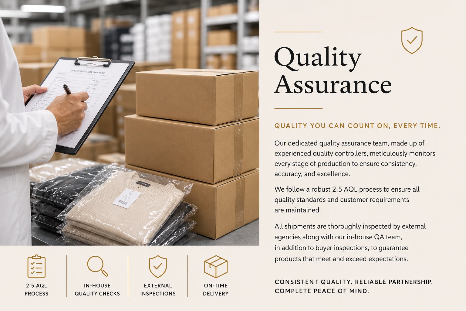Quality assurance and inspection